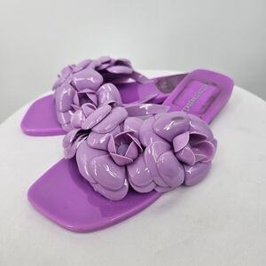 Jeffrey Campbell Fleuris‎ Purple Jelly Flower Sandals Size 6